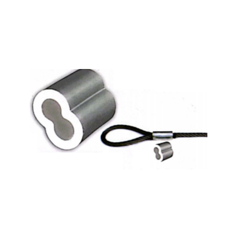 Manga de ampulheta de alumínio SAFETYLIFT de alta precisão para cabo de aço