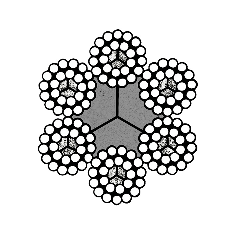 Cabo de aço 6×24 classe ISO 2408 – Cabo de aço de alta flexibilidade com núcleo FC