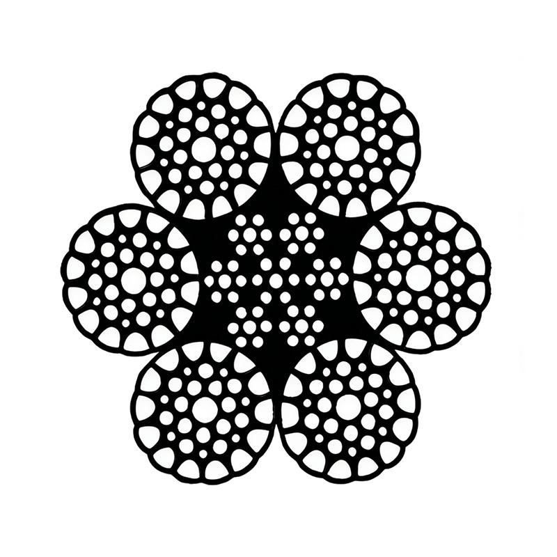 Corda de aço 6×36 classe ISO 2408 – Corda multiconstrução ultraflexível