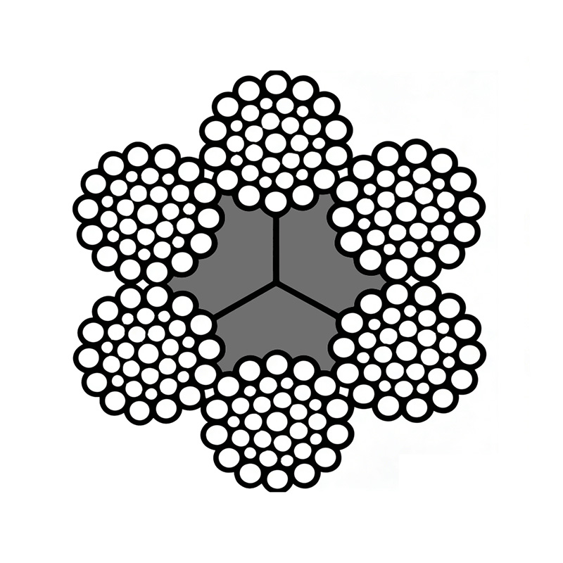 EN 12385-4 Classe 6×36WS-IWRC Cabo de aço