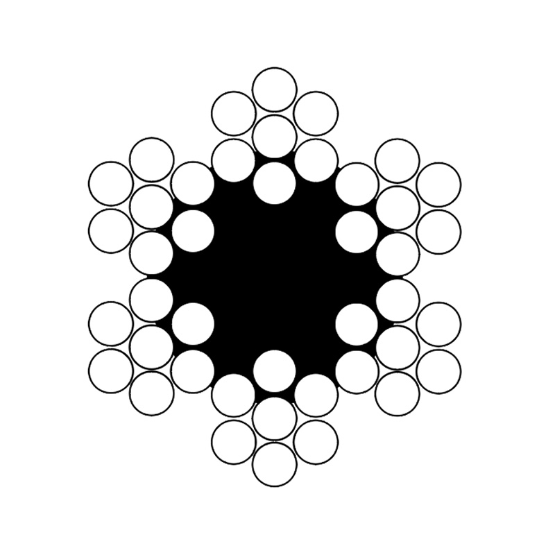 ASTM A1023 6X7 Fiber Core Cabo de aço flexível resistente à fadiga