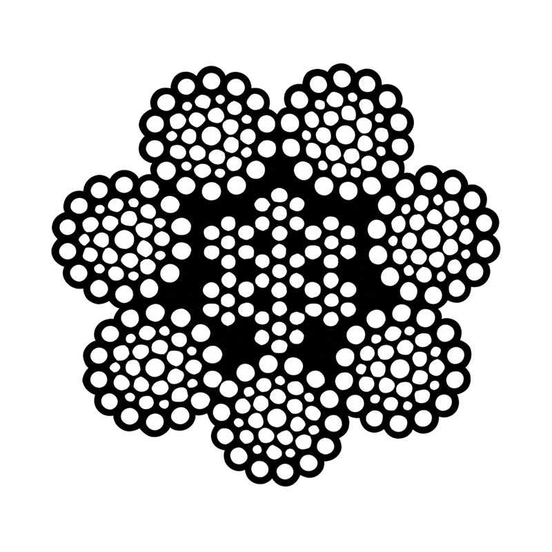 ASTM A1023 7X36 Corda de elevação extra flexível com núcleo de aço